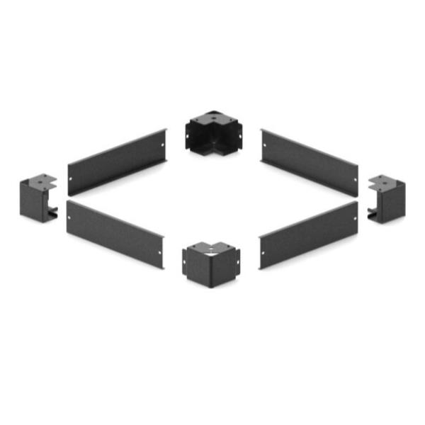 Kit zoccolo H100mm per Armadi a pavimento Serie Network e Server L600 x P600 nero 2