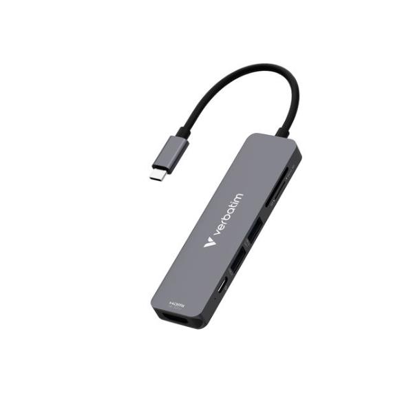 VERBATIM USB C MULTIPORT 6in1 PD 100W 4K