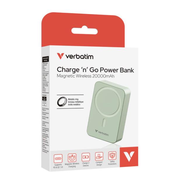 POWER BANK 20000mAh Magnetico GREEN 2