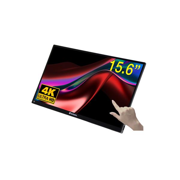 VERBATIM Portable Touchscreen Monitor 15.6" 4K Metal Housing