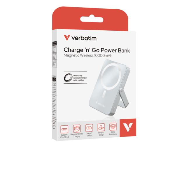 POWER BANK 10000MAH Magnetico BLUE con Supporto 4