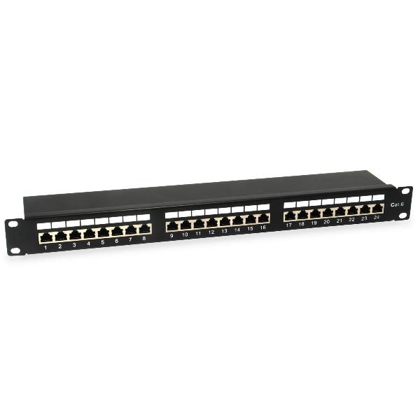EQUIP - PATCH PANEL 24-PORTE CAT.6 SCHERMATO 1U 19", Nero 6