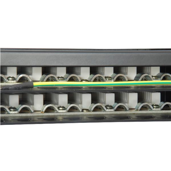 EQUIP - PATCH PANEL 48-PORTE CAT.6 SCHERMATO 19" 1U, Nero 4