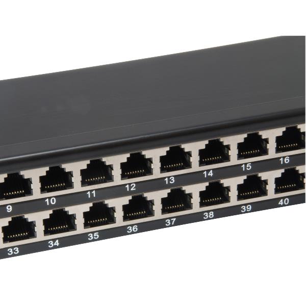 EQUIP - PATCH PANEL 48-PORTE CAT.6 SCHERMATO 19" 1U, Nero 5