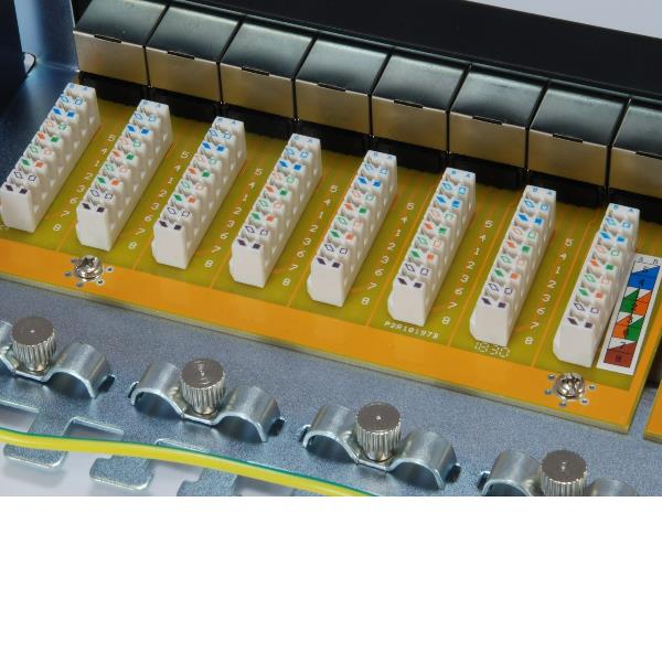 EQUIP - PATCH PANEL 24-PORTE CAT.6a SCHERMATO 1U 19", Nero 3