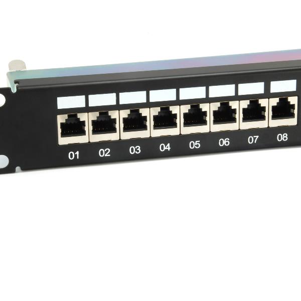 EQUIP - PATCH PANEL 24-PORTE CAT.6a SCHERMATO 1U 19", Nero 5