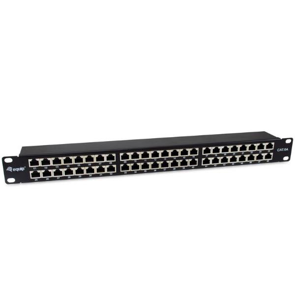 EQUIP - PATCH PANEL 48-PORTE CAT.6a SCHERMATO, 1U 19" - Nero 5