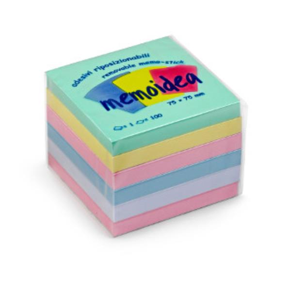 BLOCCHI 75X75 COLORI PASTEL ASS MEMOIDEA CONF.6 2