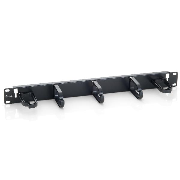 EQUIP EQUIP - PANNELLO PASSA CAVI a 5 ANELLI, 19" 1U, Nero
