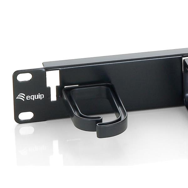 EQUIP - PANNELLO PASSA CAVI a 5 ANELLI, 19" 1U, Nero 2