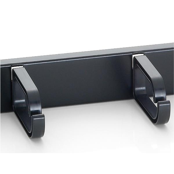 EQUIP - PANNELLO PASSA CAVI a 5 ANELLI, 19" 1U, Nero 3