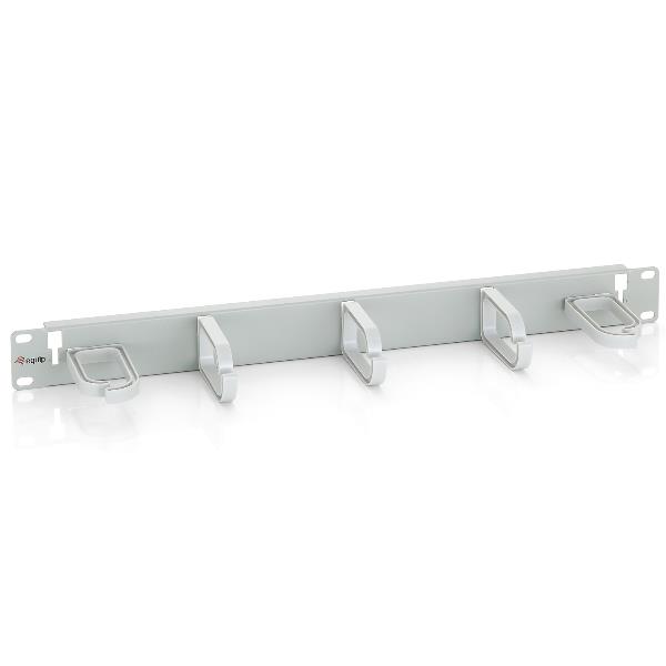 EQUIP EQUIP - PANNELLO PASSA CAVI a 5 ANELLI, 19" 1U, Grigio Chiaro