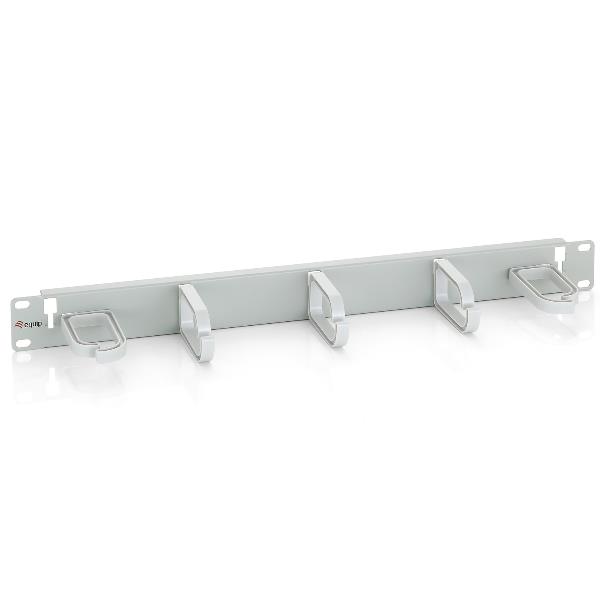 EQUIP - PANNELLO PASSA CAVI a 5 ANELLI, 19" 1U, Grigio Chiaro 2