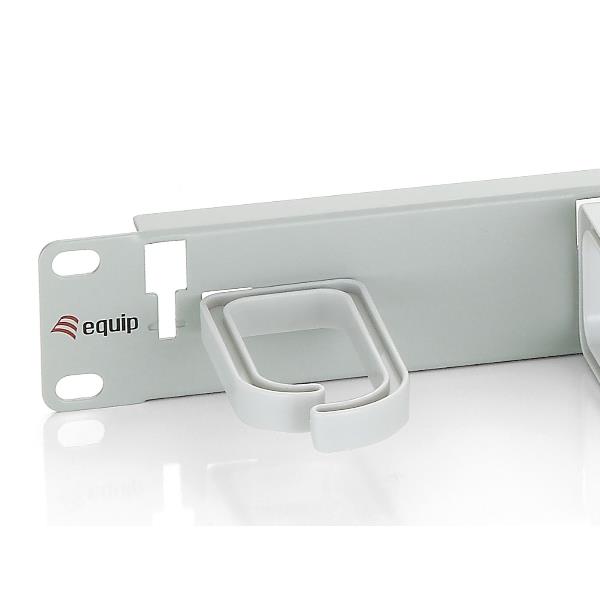 EQUIP - PANNELLO PASSA CAVI a 5 ANELLI, 19" 1U, Grigio Chiaro 7