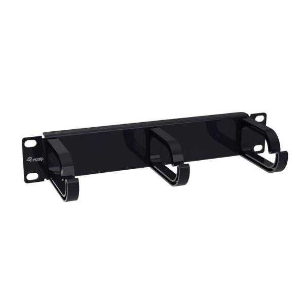 EQUIP - PANNELLO GESTIONE CAVI PER MONTAGGIO RACK 10" 1U, Nero 2