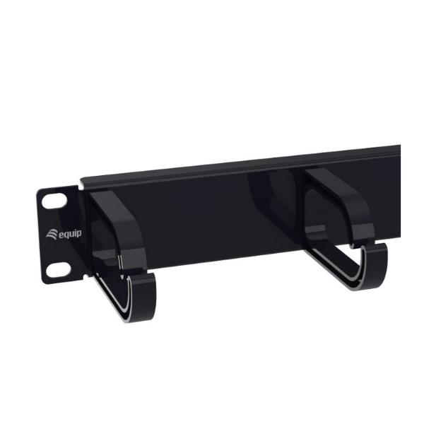 EQUIP - PANNELLO GESTIONE CAVI PER MONTAGGIO RACK 10" 1U, Nero 3