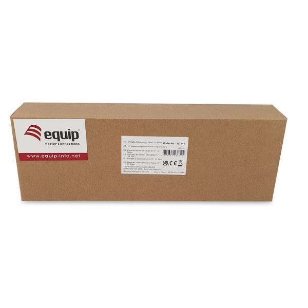 EQUIP - PANNELLO GESTIONE CAVI PER MONTAGGIO RACK 10" 1U, Nero 7