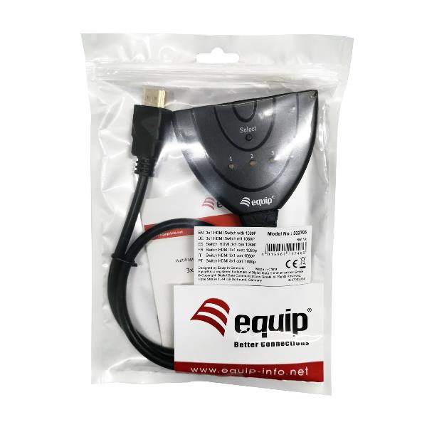 EQUIP - SWITCH HDMI 3-PORTE 1080P 3
