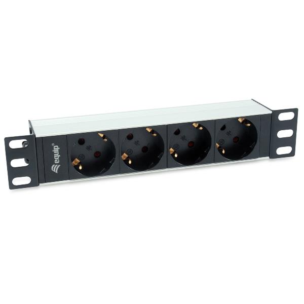 EQUIP EQUIP - MULTIPRESA 4-BAY SCHUKO, 10", Alluminio