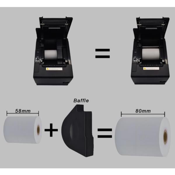 EQUIP - Stampante termica per ricevute POS da 58/80 mm con taglierina automatica, connessione USB/Wifi/Bluetooth/Cassa 10