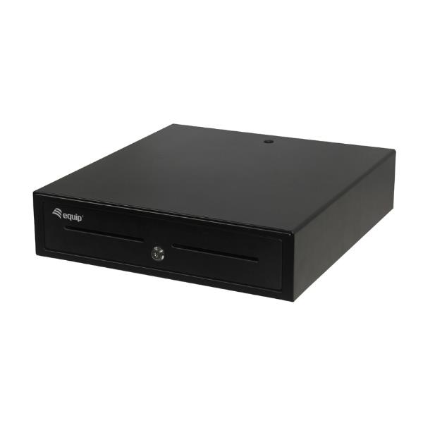 EQUIP - Cassetto registratore di cassa per sistema POS, 4 scomparti per banconote/8 monete, slot per monete rimovibili, connettore RJ11 6