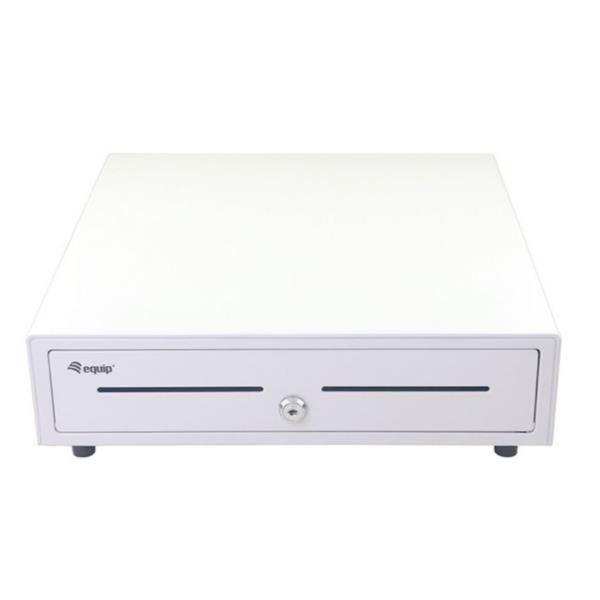 EQUIP - Cassetto registratore di cassa per sistema POS, 4 scomparti per banconote, 8 slot per monete rimovibili, connettore RJ11 2
