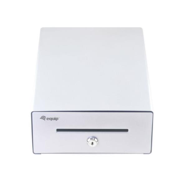 EQUIP - Cassetto registratore di cassa per sistema POS, 4 scomparti per banconote/4 monete, slot per monete rimovibili, connettore RJ11 5