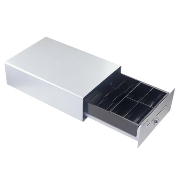 EQUIP - Cassetto registratore di cassa per sistema POS, 4 scomparti per banconote/4 monete, slot per monete rimovibili, connettore RJ11 7