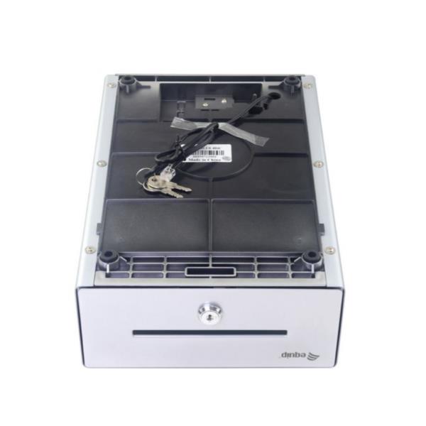 EQUIP - Cassetto registratore di cassa per sistema POS, 4 scomparti per banconote/4 monete, slot per monete rimovibili, connettore RJ11 8