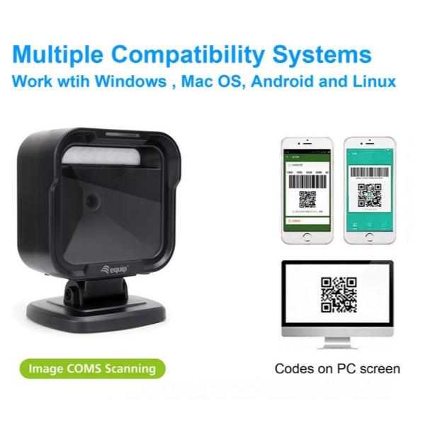 EQUIP - SCANNER CODICI A BARRA 2D OMNIDIREZIONALE DA TAVOLO, 1MP 9
