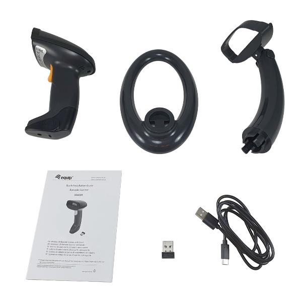 EQUIP - SCANNER CODICI A BARRE 2D WIRELESS Dual Mode 2.4GHz + Bluetooth con Stand 6