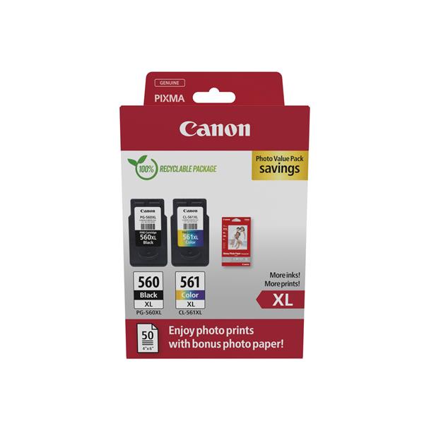 CONSUMABILI CANON IT PG-560 XL Black + CL-561 XL Colore + Carta Fotografica