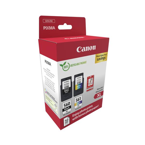 PG-560 XL Black + CL-561 XL Colore + Carta Fotografica 3