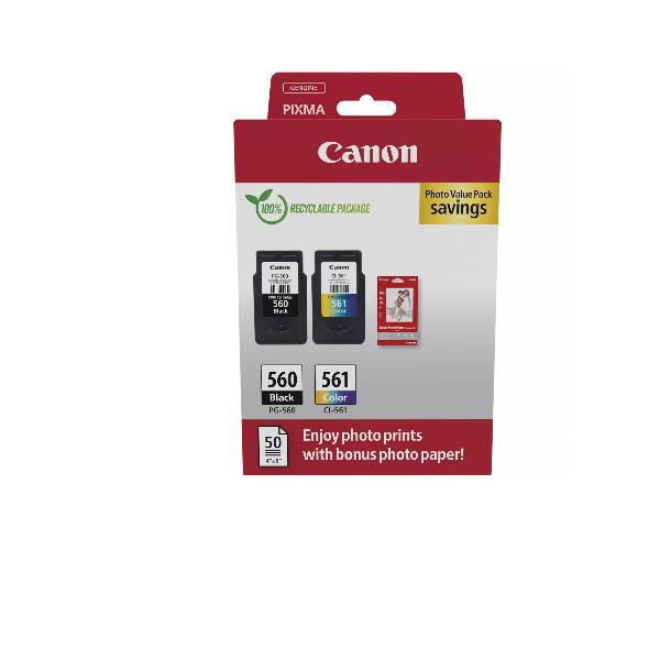 CONSUMABILI CANON IT PG-560 Black + CL-561 Colore + Carta Fotografica