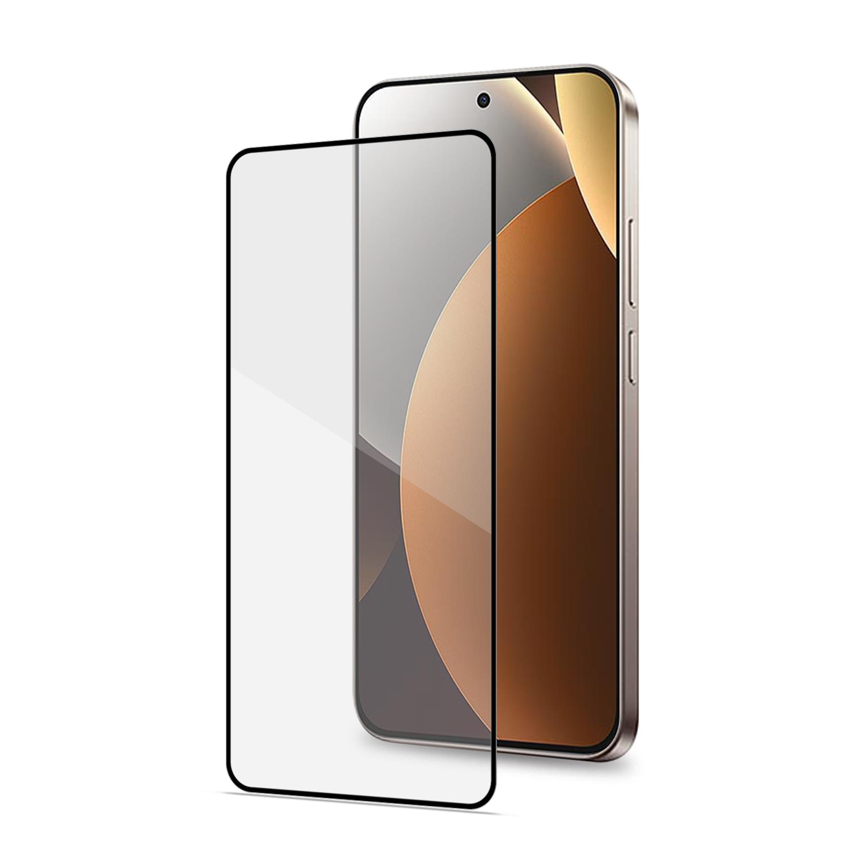 3DGLASS - Vetro 9H con bordo colorato nero per schermo curvo compatibile con Xiaomi Redmi Note 15 Pro+ 5G/ Poco M8 Pro 5G 2