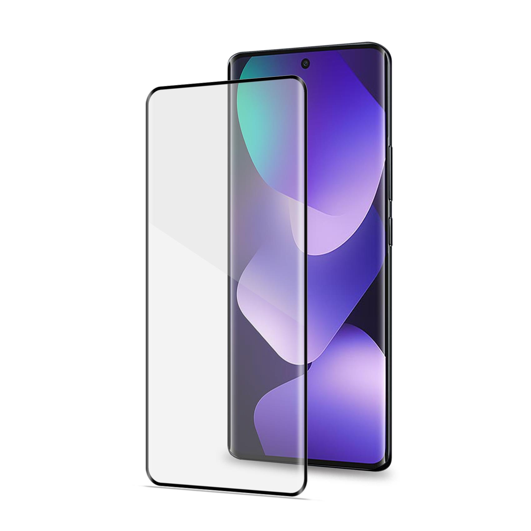 CELLY 3DGLASS - Vetro 9H con bordo colorato nero per schermo curvo compatibile con Xiaomi Redmi Note 15 5G/ Redmi Note 15 4G/ Poco M8 5G