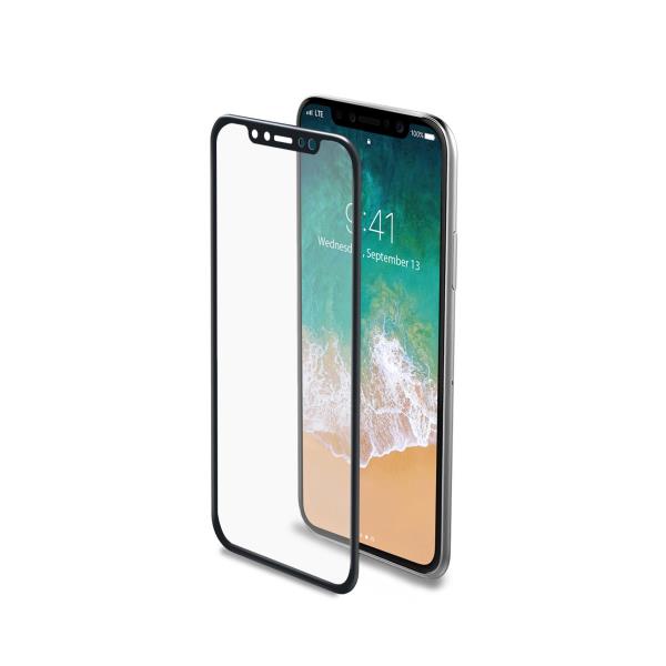 3DGLASS - Vetro 9H con bordo colorato nero per schermo curvo compatibile con Apple iPhone Xs/ iPhone X 2
