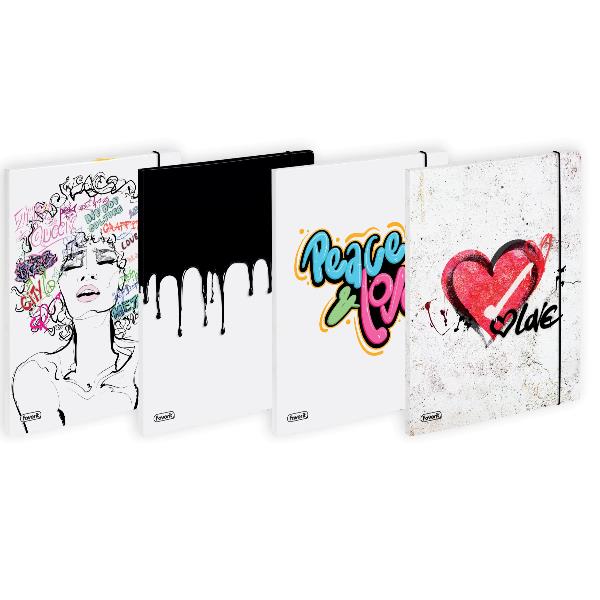 FAVORIT Cartella 3 lembi con elastico "GRAFFITY" (conf.12)