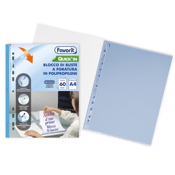 FAVORIT Blocco buste a foratura universale QUICK'IN (conf.60)