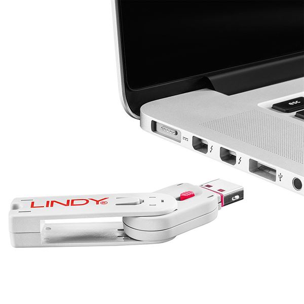 BLOCCA PORTE USB ROSA + 4 SERRATURE 3