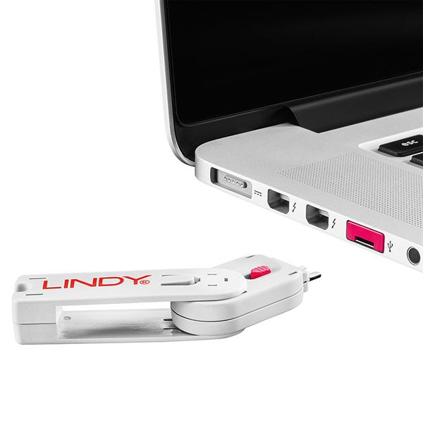 BLOCCA PORTE USB ROSA + 4 SERRATURE 6