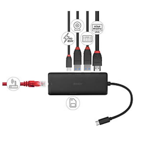 USB 3.2 TYPE C LAPTOP MINI DOCK 5