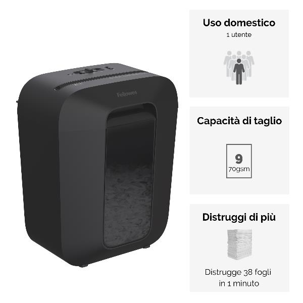 Distruggi documenti a frammento LX50 da scrivania 2