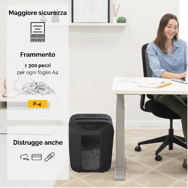 Distruggi documenti a frammento LX50 da scrivania 6