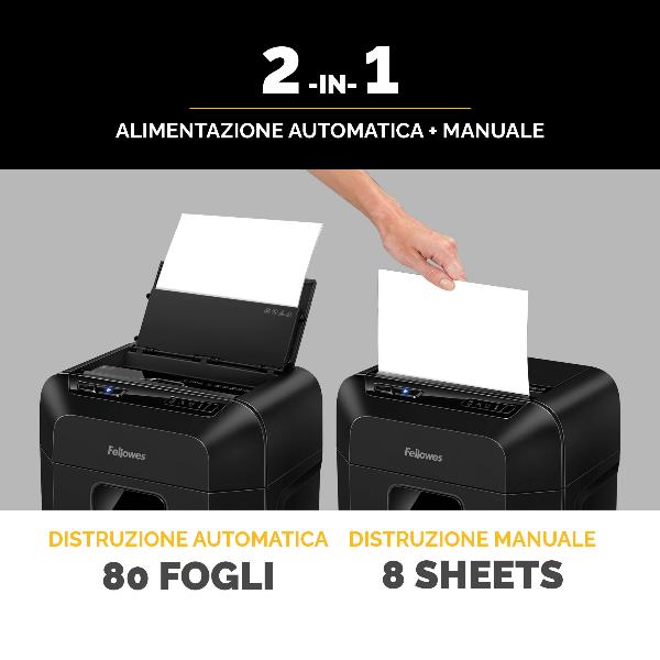 Distruggidocumenti automatico Automax 80M Fellowes 3