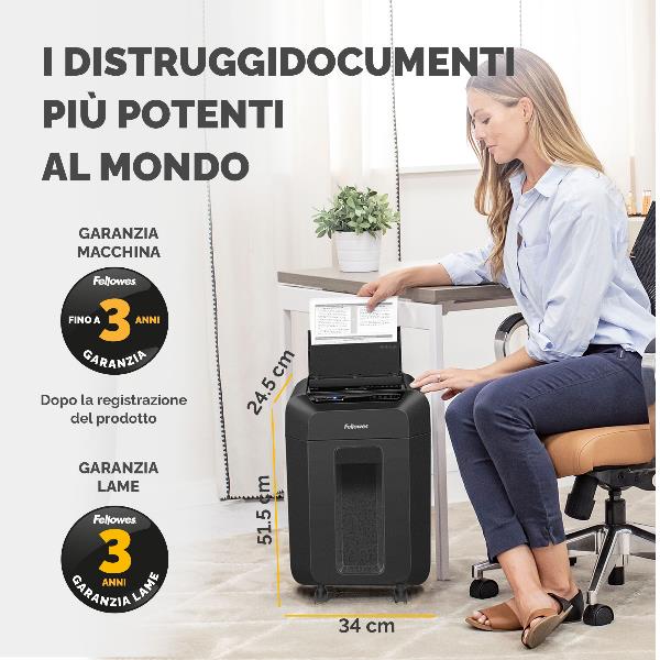 Distruggidocumenti automatico Automax 80M Fellowes 7