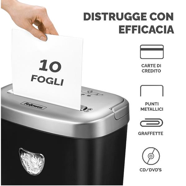 Distruggi documenti a frammento 53C da scrivania 4