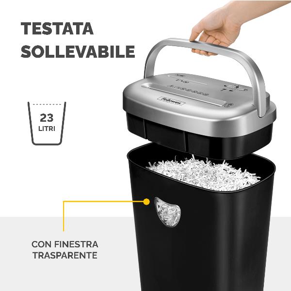 Distruggi documenti a frammento 53C da scrivania 5