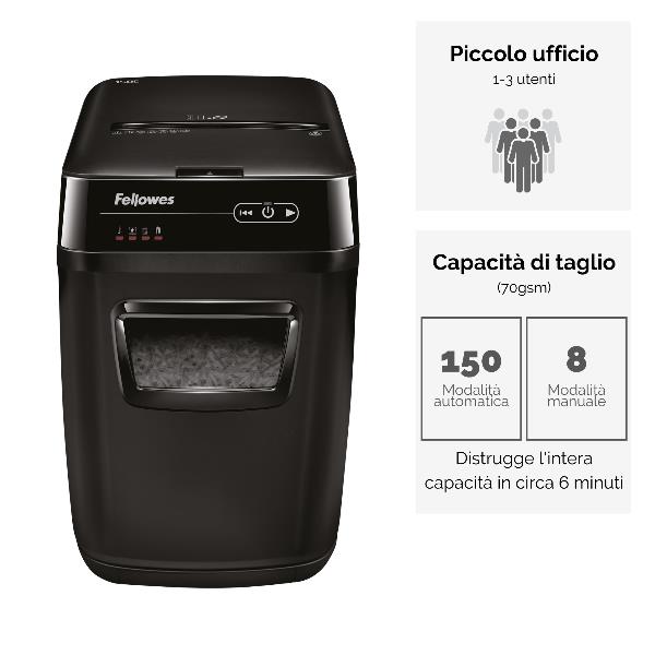 Distruggi documenti a frammento automatico AutoMax 150C per piccolo ufficio 2
