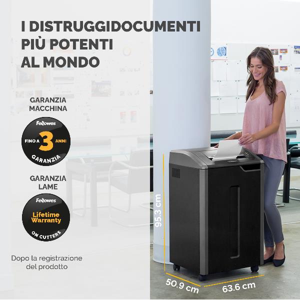 Distruggi documenti a striscia 485i per ufficio 4